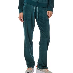 Body Action Basic Women's Velour Pants 021332-01-TealGreen