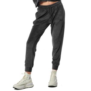 Body Action Cuffed Women's Velour Joggers 021333-01-MoonlightBlack