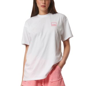 Body Action Oversized Print Women's Tee 051425-01-White