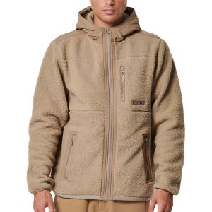 Body Action Sherpa-Fleece Men's Jacket 073422-01-FossilBeige