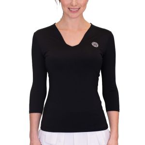 Bidi Badu Crew V-Neck Women's Tennis Longsleeve Top W1330002-BK