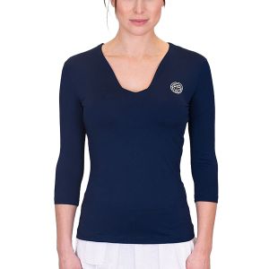 Bidi Badu Crew V-Neck Women's Tennis Longsleeve Top W1330002-DBL