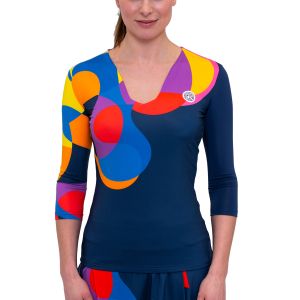 Bidi Badu Twiggy V-Neck Women's Longsleeve W1330005-DBLMX